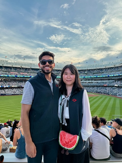 IMG_2171 Danish Maknojia and Lucy Loo at a baseball game